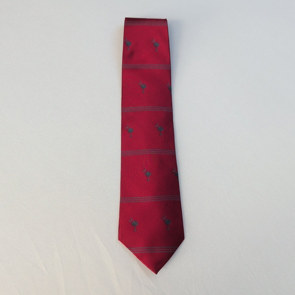 John Hill Executive Collection South Carolina Men's Extra Long 100% Silk Tie Red